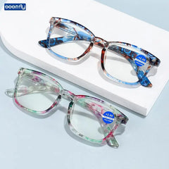 Seemfly Anti-blue Reading Glasses for Women and Men Fashion Pattern Presbyopic Eyewear With Degree +1 +1.5 +2 +2.5 +3 +3.5 +4