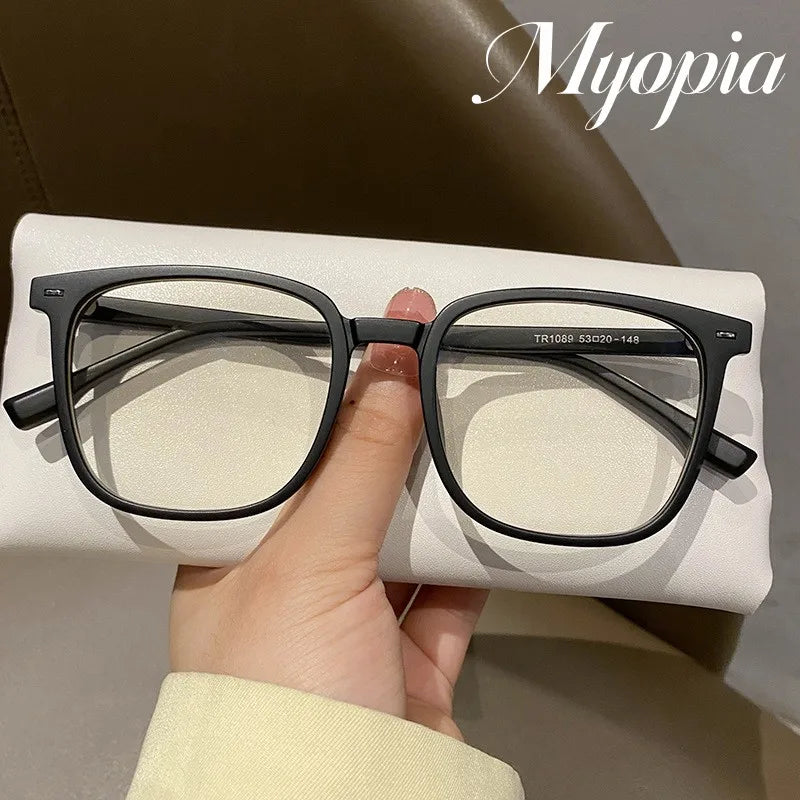 Ladies Fashion Myopia Glasses Men Women Blue Light Blocking Transparent Prescription Eyewear Unisex Minus Diopter Eyeglasses