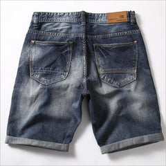 Men Gray Denim Shorts Jeans Pants Good Quality Men Cotton Knee Length Short Jeans New Summer Male Large Size Denim Shorts