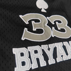 Trillest Black Lower Merion High School Basketball Shorts Embroideried 33 Bryant Street Style Training Pants