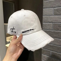 Purple Pleated Baseball cap New Flat Tongue Hat Small Face Wide brim Versatile Sunscreen Baseball cap for Men and Women