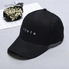 Summer Baseball Cap New Cotton Mens Hat Youth Letter Print Embroidery Solid Unisex Sunhat Women Men Hats Snapback Hip Hop Hat