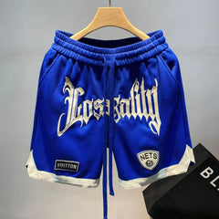 Summer Basketball Shorts American Street Sports Pants Casual Men's Clothing High Quality Embroidered Shorts Outdoor Fashion Men