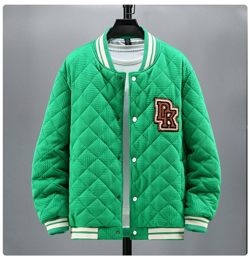 Autumn Winter Thick Varsity Jacket Men Baseball Jacket Plus Size 12XL Coat Men Winter Warm Outerwear Big Size 10XL 12XL