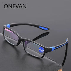 Reading Glasses Men's Anti-Blue Light Reading Glasses TR90 Sports Frame Fashion Anti-radiation Men and Women Reading Glasses