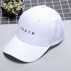 Summer Baseball Cap New Cotton Mens Hat Youth Letter Print Embroidery Solid Unisex Sunhat Women Men Hats Snapback Hip Hop Hat