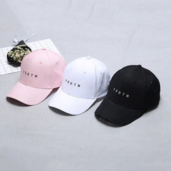 Summer Baseball Cap New Cotton Mens Hat Youth Letter Print Embroidery Solid Unisex Sunhat Women Men Hats Snapback Hip Hop Hat