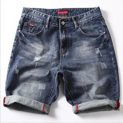 Men Gray Denim Shorts Jeans Pants Good Quality Men Cotton Knee Length Short Jeans New Summer Male Large Size Denim Shorts