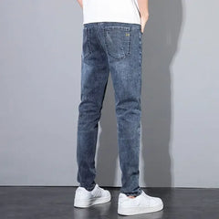 New Korean Street Stretch Denim Jeans S Clothing Luxury Italian Embroidery BlueLuxury Clothing for Men Cool Pants