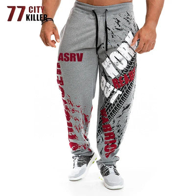 77City Killer Training Pants Men Cotton Soft Bodybuilding Joggers Male Running Sweatpants Harem Trousers Loose Sport Pants M-3XL