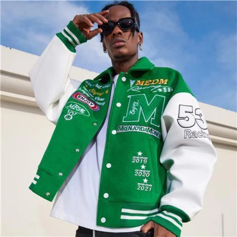 Men's embroidered American Y2K retro baseball uniform jacket couple models spring and autumn European and American trends