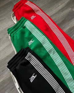 American Street Retro Y2K Striped Knitted Pants Men & Women's Summer Casual Jogger Pants Trendy Brand Men's Pants