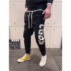 Drawstring Ankle Length Cropped Sweatpants Cheap Clothing Men's Slim Fashion Brand Embroidered Letters Versatile Oversize Pants