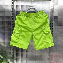 Summer Men's Beach Shorts Korean Fashion Sports Shorts Outdoor Casual Men's Clothing High Quality Blue Pocket Shorts