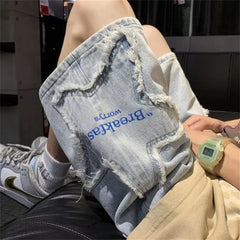 Summer Men Camouflage Military Cargo Jeans Shorts Male Fashion Casual Work Short Pants Denim Shorts Sports Outdoor y2k jeans