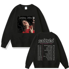 Singer Mitski Laurel Hell Poster Music Album Sweatshirt Tops Unisex Loose Streetwear Men Women Fashion Pullover Male Sweatshirts