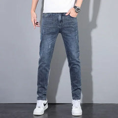 New Korean Street Stretch Denim Jeans S Clothing Luxury Italian Embroidery BlueLuxury Clothing for Men Cool Pants