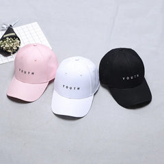 Summer Baseball Cap New Cotton Mens Hat Youth Letter Print Embroidery Solid Unisex Sunhat Women Men Hats Snapback Hip Hop Hat